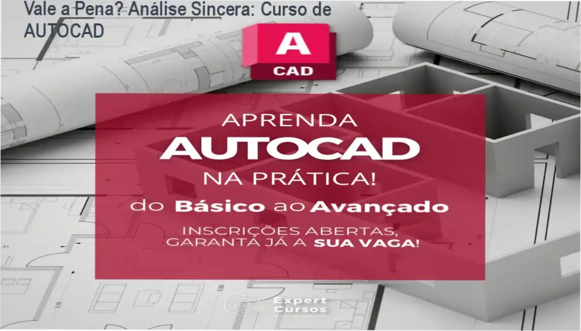 Capa informativa sobre o tema Curso de AUTOCAD