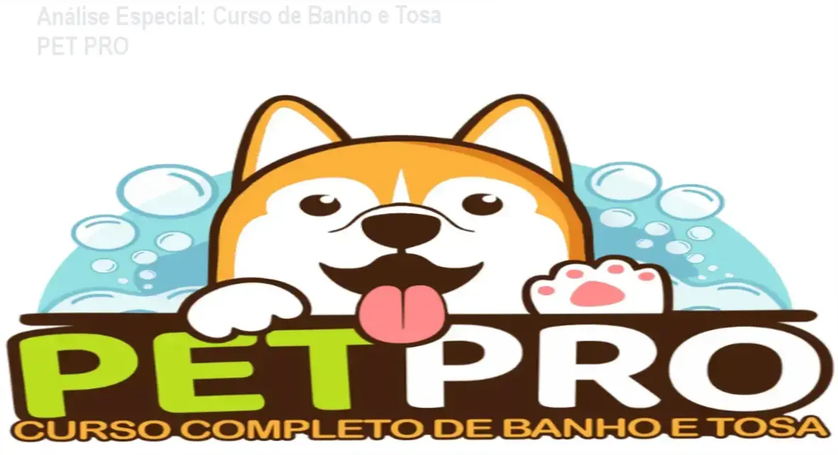 Capa informativa sobre o tema Curso de Banho e Tosa PET PRO
