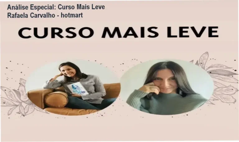 Capa informativa sobre o tema Curso Mais Leve Rafaela Carvalho - hotmart