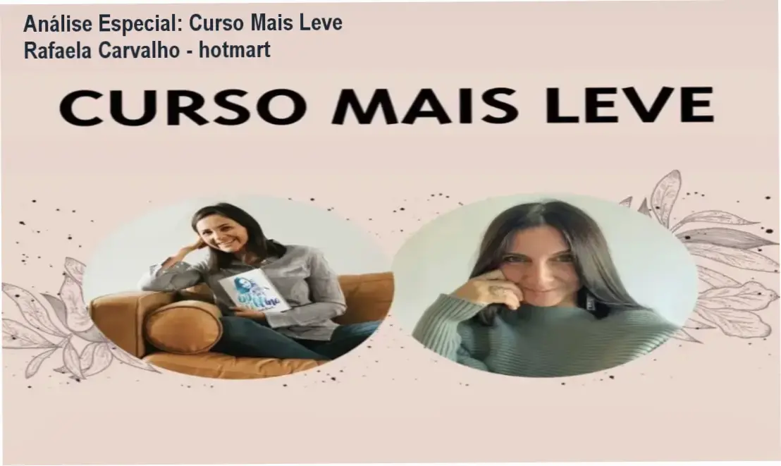Capa informativa sobre o tema Curso Mais Leve Rafaela Carvalho - hotmart