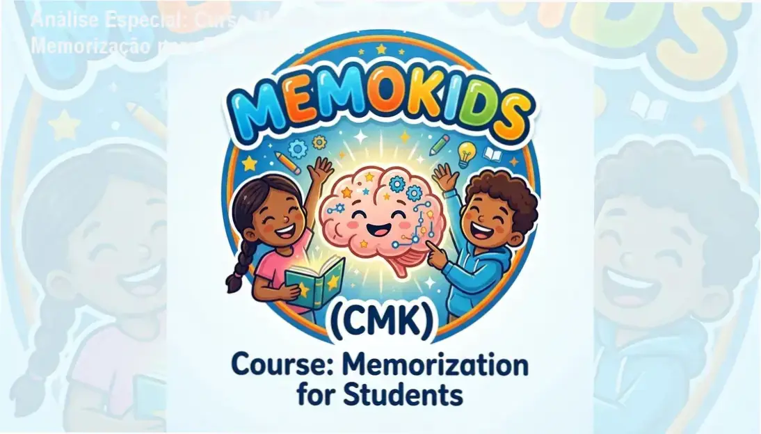 Capa informativa sobre o tema Curso Memokids (CMK) Memorização para Estudantes