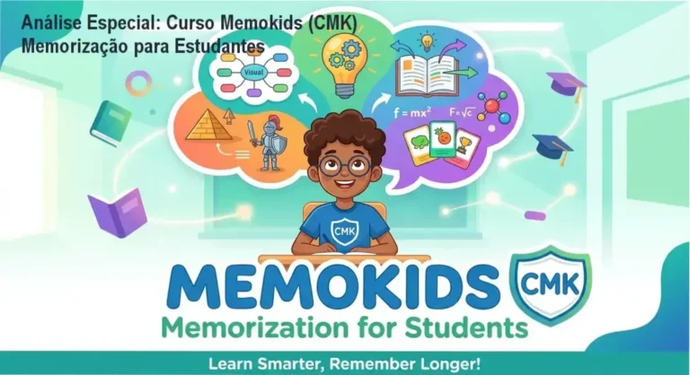 Capa informativa sobre o tema Curso Memokids (CMK) Memorização para Estudantes