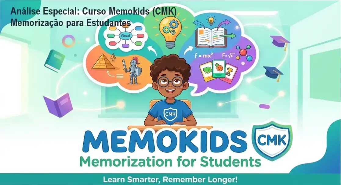 Capa informativa sobre o tema Curso Memokids (CMK) Memorização para Estudantes