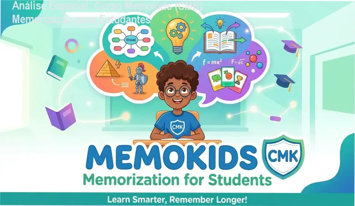 Capa informativa sobre o tema Curso Memokids (CMK) Memorização para Estudantes