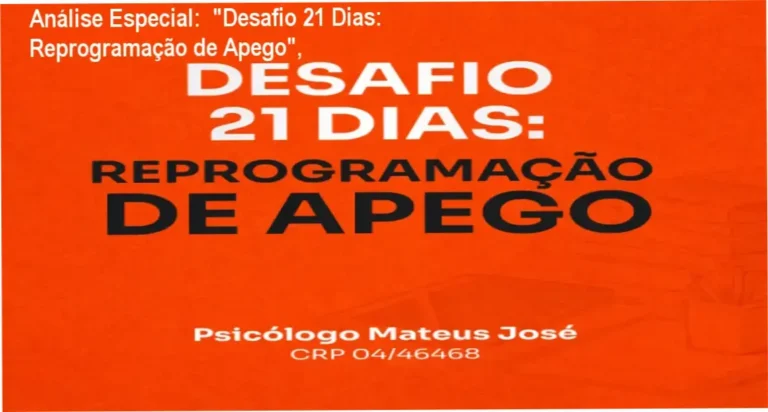 Capa informativa sobre o tema "Desafio 21 Dias: Reprogramação de Apego",