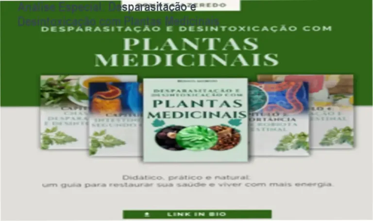 Capa informativa sobre o tema Desparasitação e Desintoxicação com Plantas Medicinais