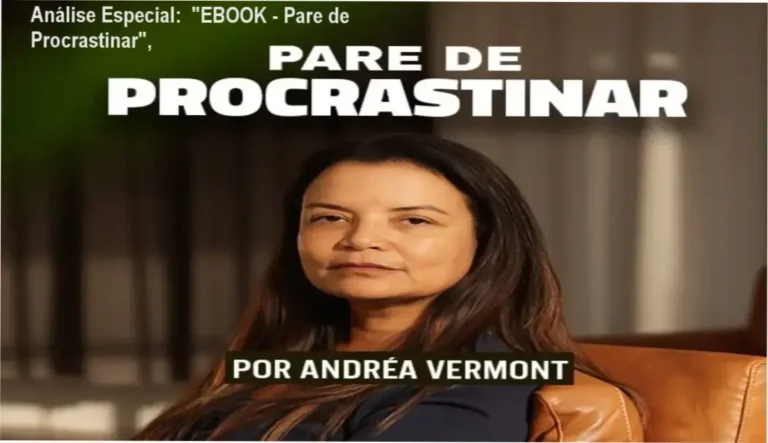 Capa informativa sobre o tema "EBOOK - Pare de Procrastinar",