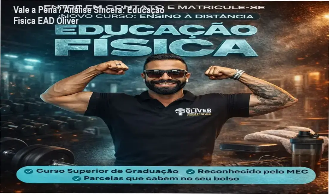 Capa informativa sobre o tema Educação Física EAD Óliver