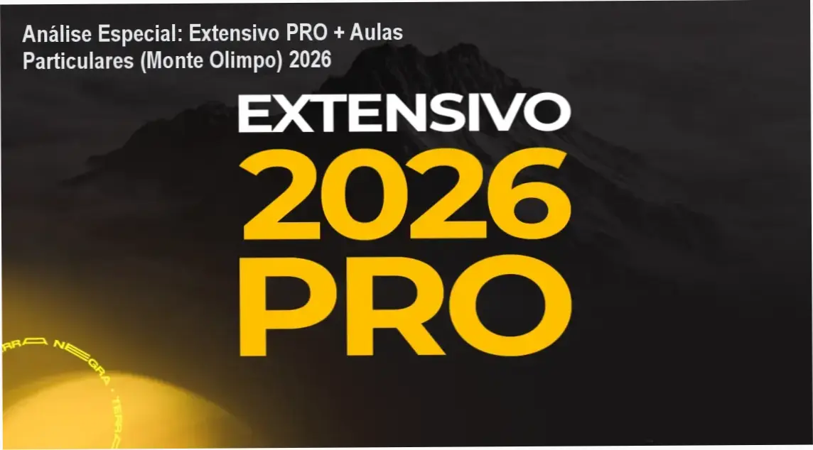 Capa informativa sobre o tema Extensivo PRO + Aulas Particulares (Monte Olimpo) 2026