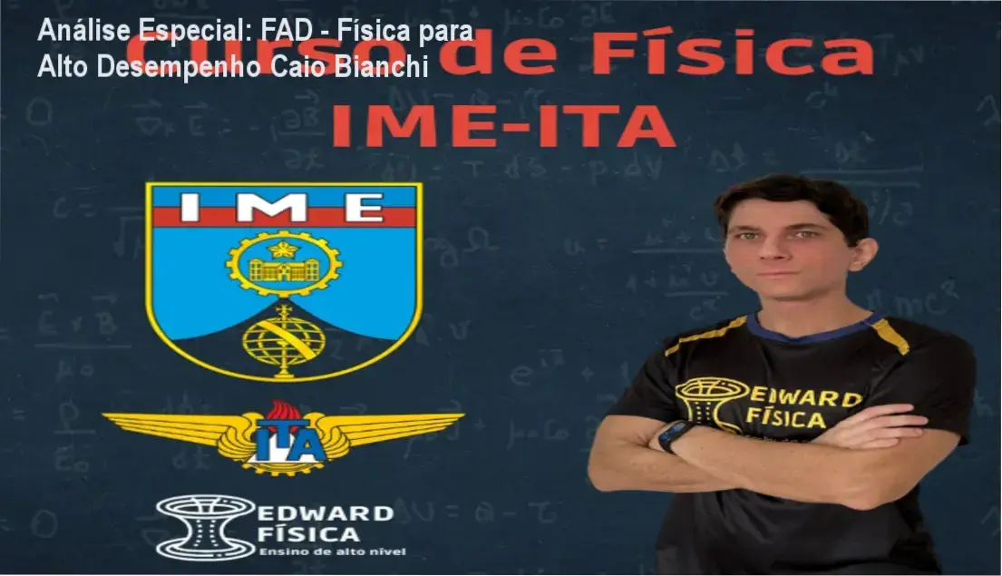 Capa informativa sobre o tema FAD - Física para Alto Desempenho Caio Bianchi