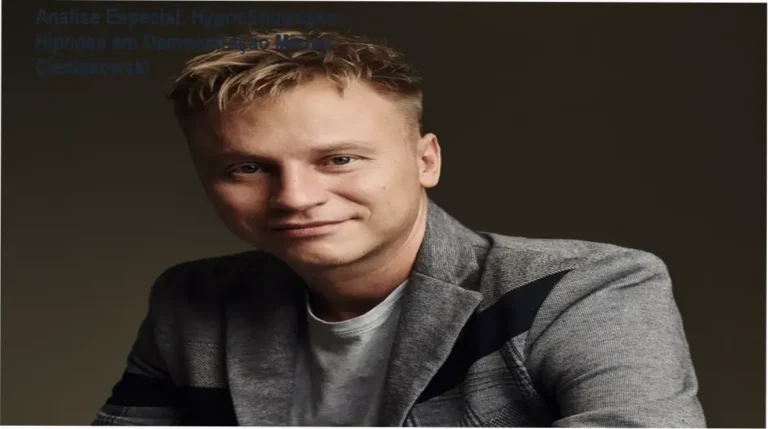 Capa informativa sobre o tema HypnoShowcase – Hipnose em Demonstração Michał Cieślakowski