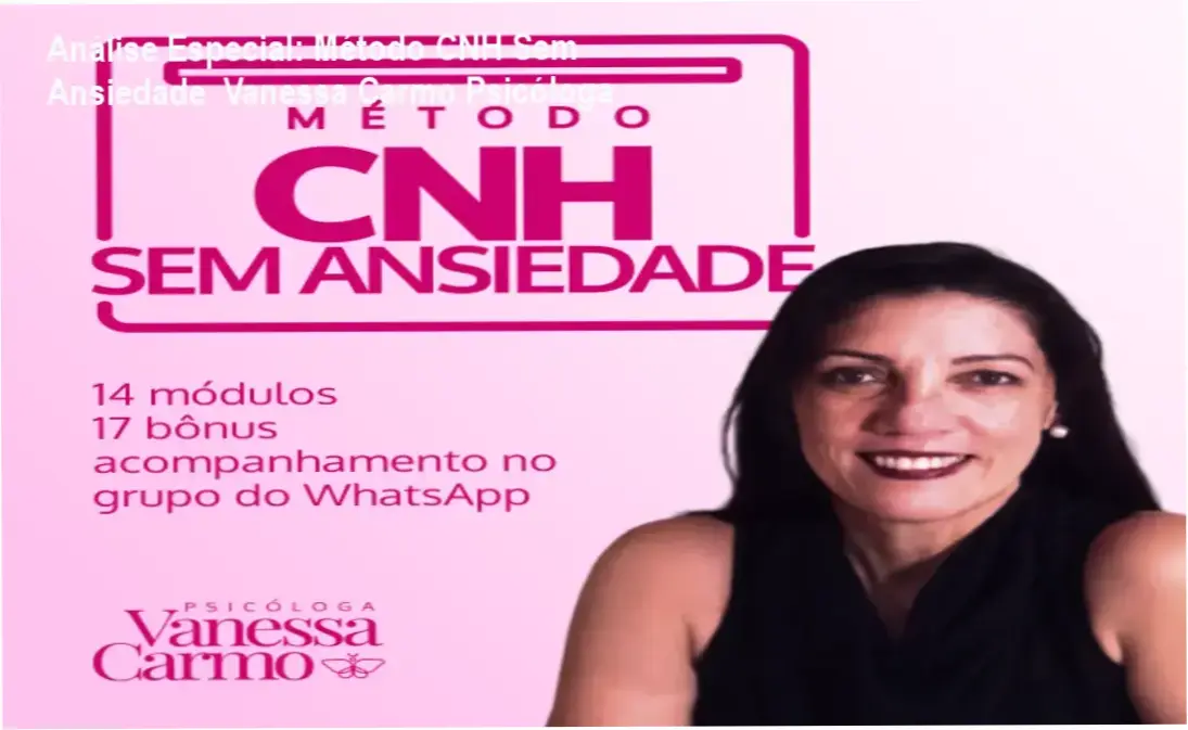 Capa informativa sobre o tema Método CNH Sem Ansiedade Vanessa Carmo Psicóloga