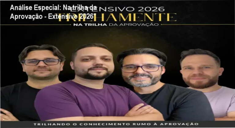 Capa informativa sobre o tema Na trilha da Aprovação - Extensivo 2026"