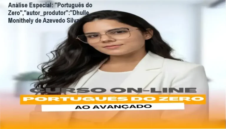 Capa informativa sobre o tema "Português do Zero","autor_produtor":"Dhulle Monithely de Azevedo Silva