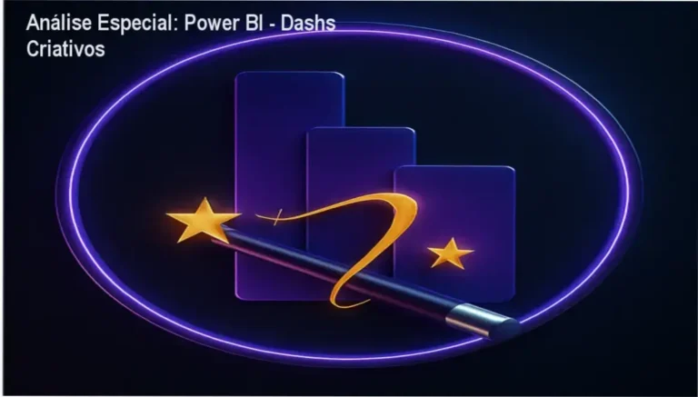 Capa informativa sobre o tema Power BI - Dashs Criativos