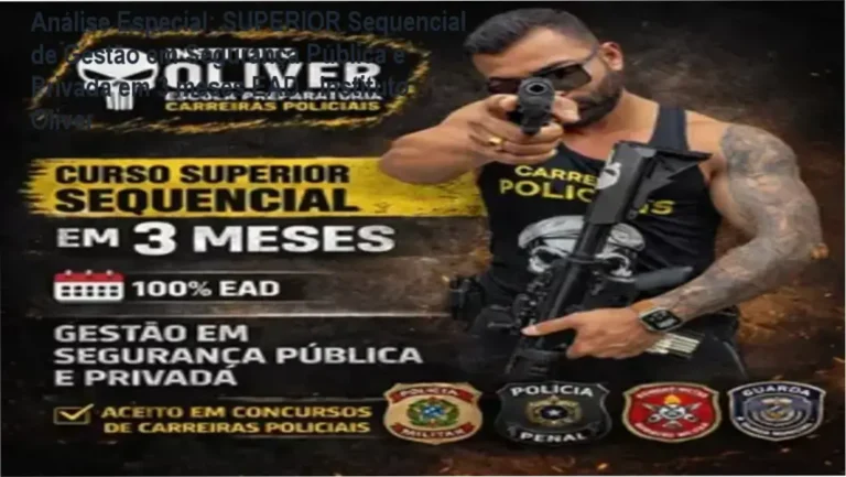 Capa informativa sobre o tema SUPERIOR Sequencial de Gestão em Segurança Pública e Privada em 3 meses EAD - Instituto Óliver