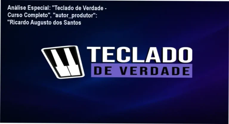 Capa informativa sobre o tema "Teclado de Verdade - Curso Completo", "autor_produtor": "Ricardo Augusto dos Santos