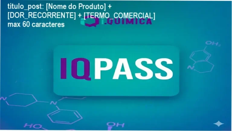 Capa informativa sobre o tema IQPASS - Passaporte iQuímica 2026