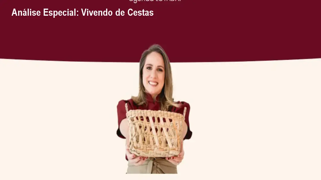 Capa informativa sobre o tema Vivendo de Cestas