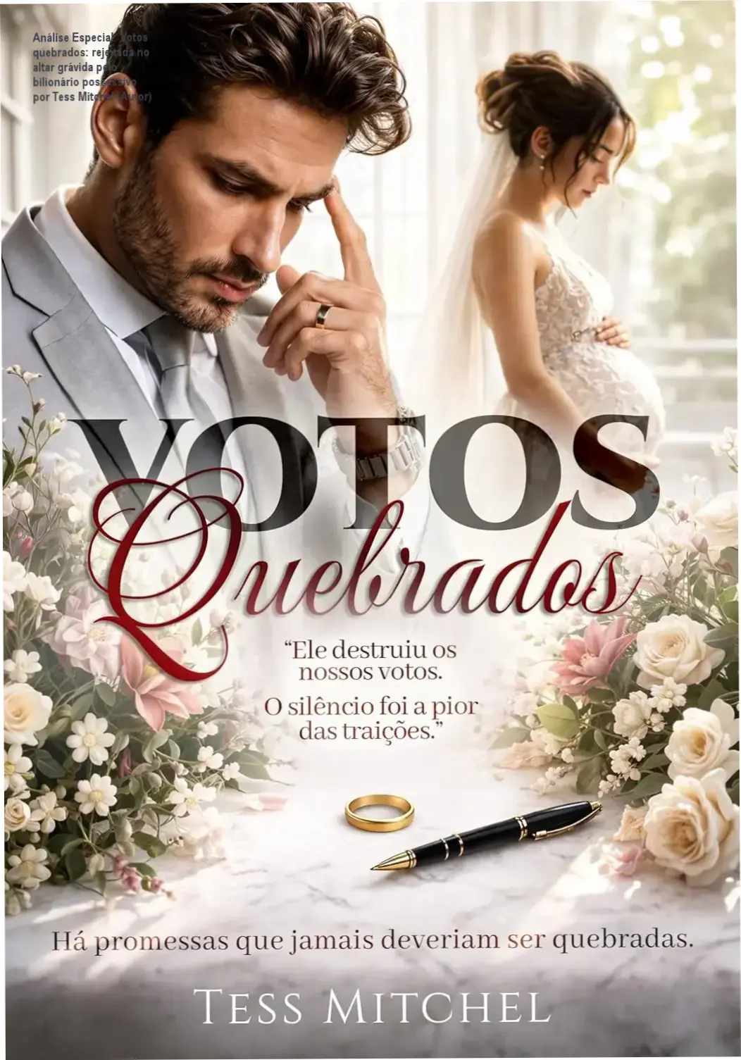 Capa informativa sobre o tema Votos quebrados: rejeitada no altar grávida pelo bilionário possessivo por Tess Mitchel (Autor)