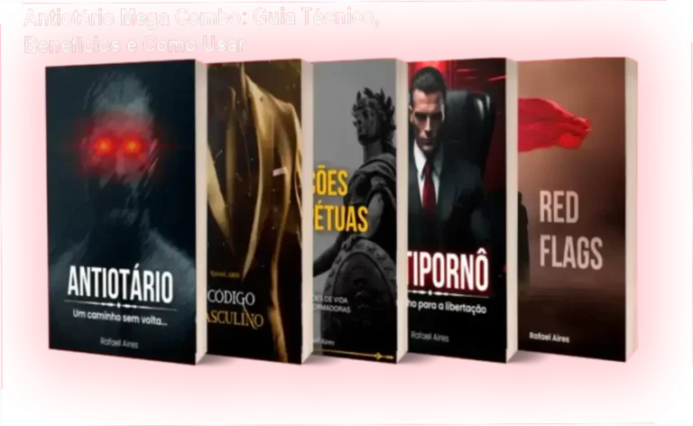Capa do Antiotário Mega Combo mostrando livros digitais de desenvolvimento masculino