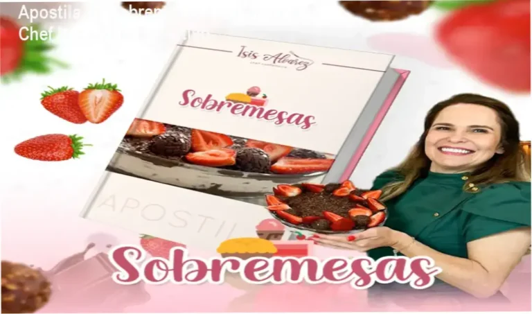 Capa da apostila digital da Chef Isis com receitas lucrativas de sobremesas para confeiteiras