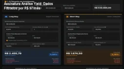 Assinatura Análise Yield: Dados Filtrados por R$ 97/mês