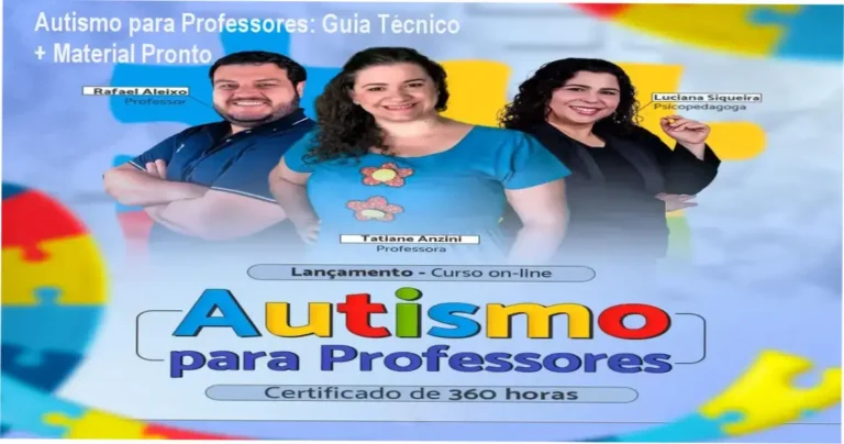 Professor usando materiais práticos de autismo da Turma da Tia Tati