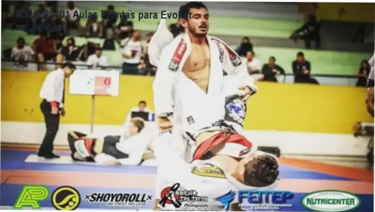 Imagem mostrando a estrutura de 101 aulas do curso BJJ 2.0 para evolução no Jiu‑Jitsu
