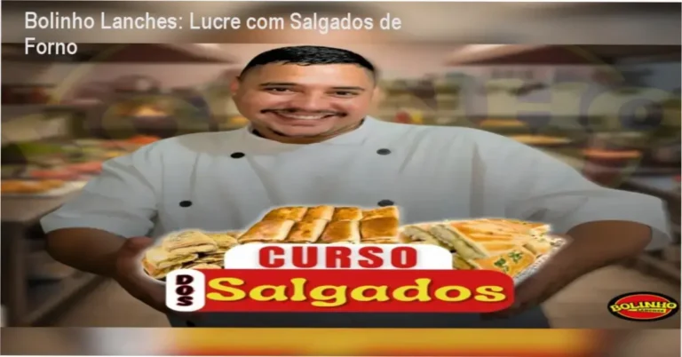 Imagem mostrando receitas de salgados de forno e planilha de gestão de lucro