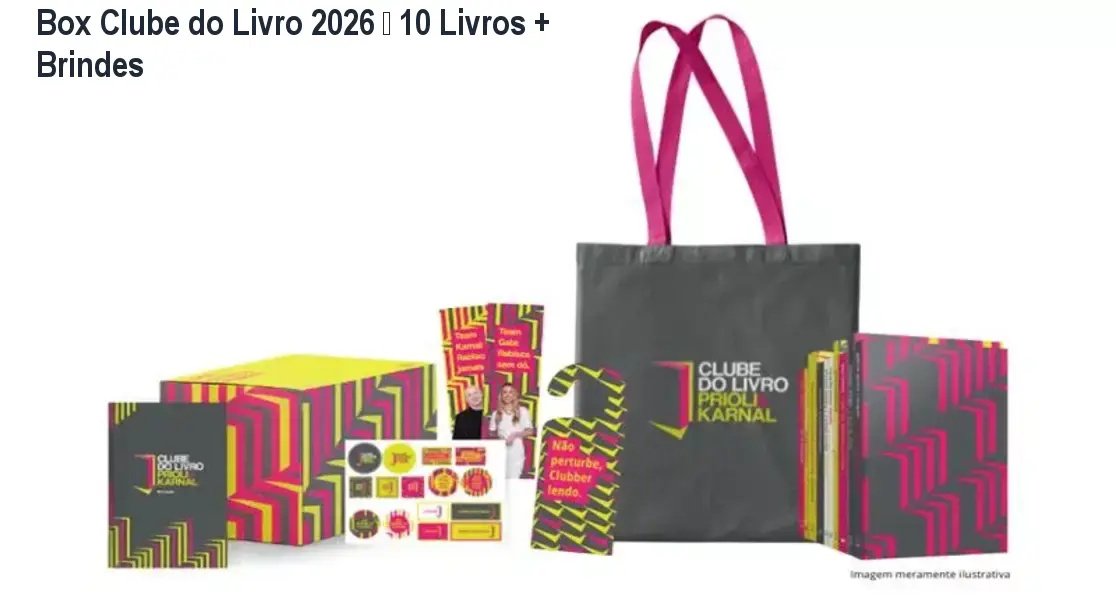 Box Clube do Livro 2026 – 10 Livros + Brindes