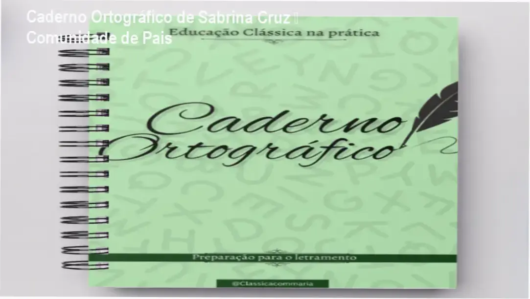 Caderno Ortográfico de Sabrina Cruz – grupo de pais e networking educacional