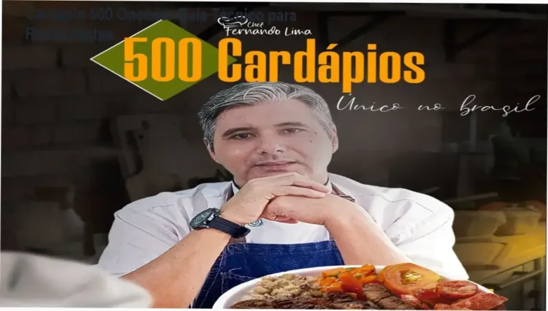 Capa do ebook Cardápio com 500 opções montadas para restaurantes e marmitarias
