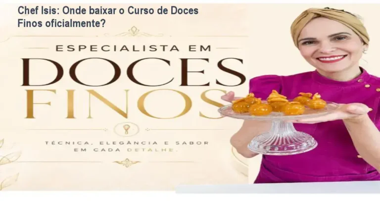 Imagem do Curso Chef Isis de Doces Finos mostrando certificado e módulo de acesso online