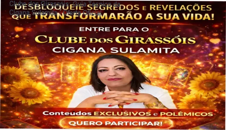 Cigana Sulamita apresentando a promoção do Clube dos Girassóis na Hotmart