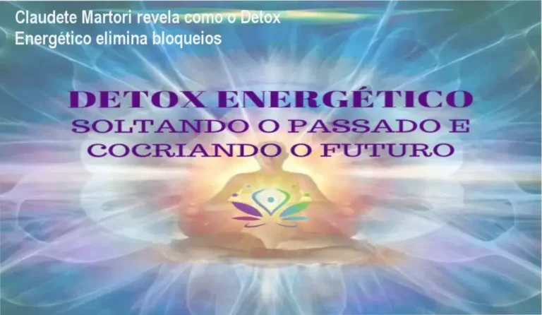 Claudete Martori apresentando o curso Detox Energético para limpeza de chakras