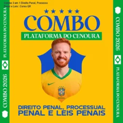 Combo 3 em 1 Direito Penal, Processo Penal e Leis – Curso QR