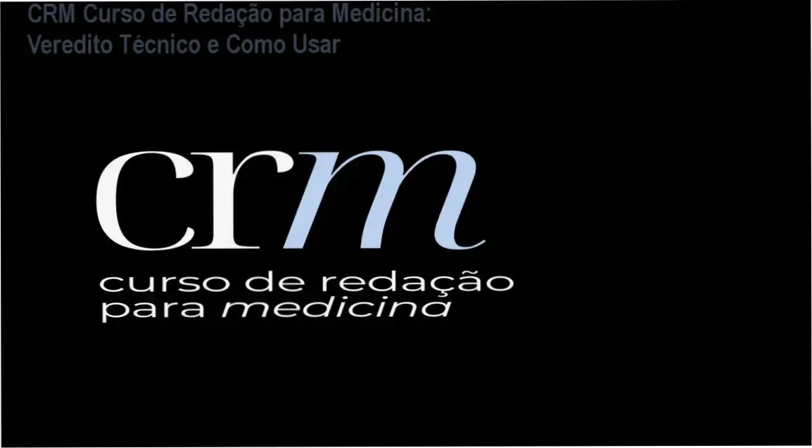 Imagem ilustrando o CRM Curso de Redação para Medicina com destaque para técnicas de nota 900+
