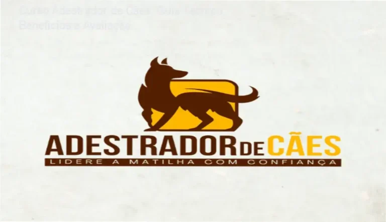 Imagem do Curso de Adestrador de Cães mostrando certificado ABED e módulos de adestramento