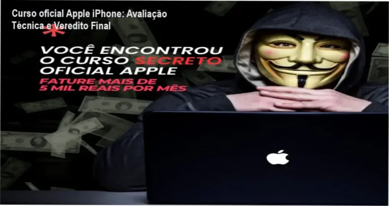 Imagem do Curso oficial Apple para iPhone mostrando manual secreto e ferramentas de reparo