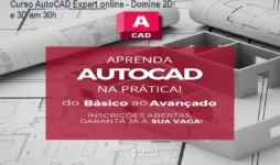 Curso AutoCAD Expert online - Domine 2D e 3D em 30h