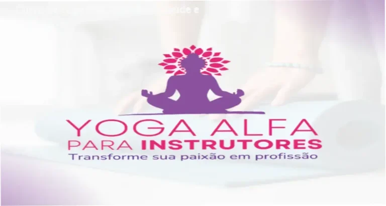 Imagem ilustrando a prática de yoga do Curso de Yoga Alfa, mostrando postura de equilíbrio e bem‑estar