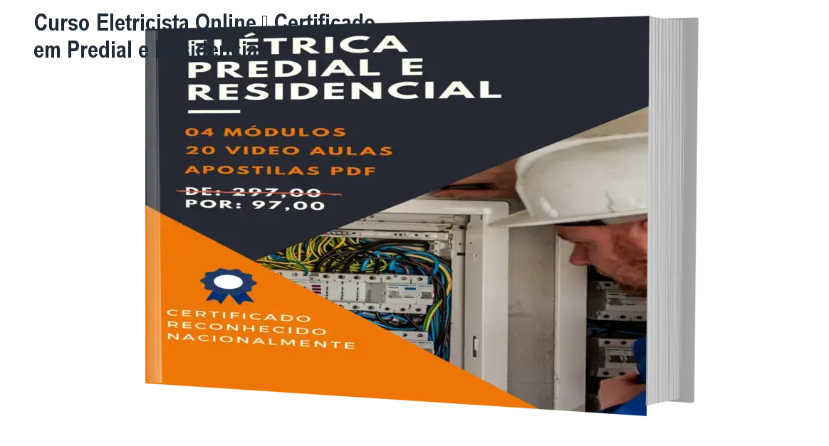 Curso Eletricista Online – Certificado em Predial e Residencial