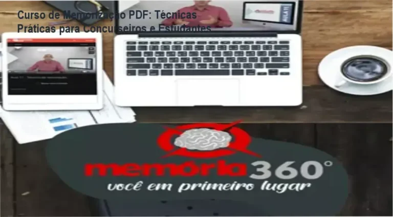 Capa do Curso de Memorização PDF exibindo técnicas de memorização e leitura dinâmica