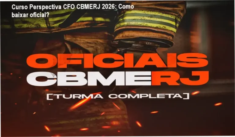 Imagem ilustrando o download oficial do Curso Perspectiva CFO CBMERJ 2026