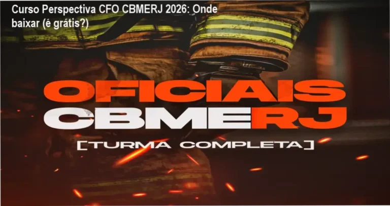 Tela do Curso Perspectiva CFO CBMERJ 2026 mostrando acesso via Hotmart