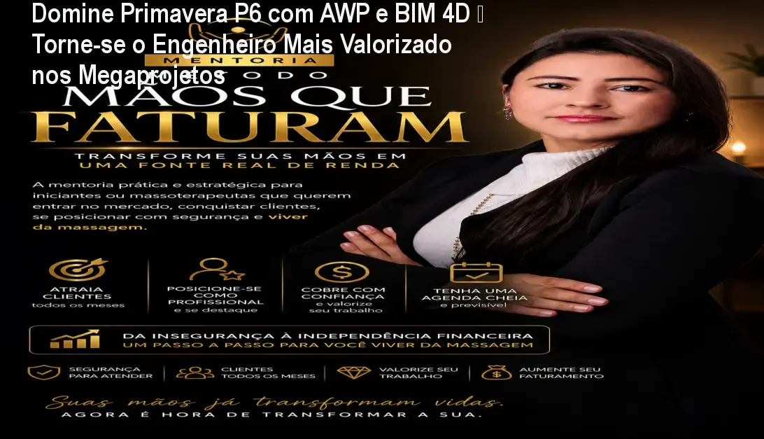 Imagem do curso Domine Primavera P6 com AWP e BIM 4D mostrando dashboard Power BI e planos de obra