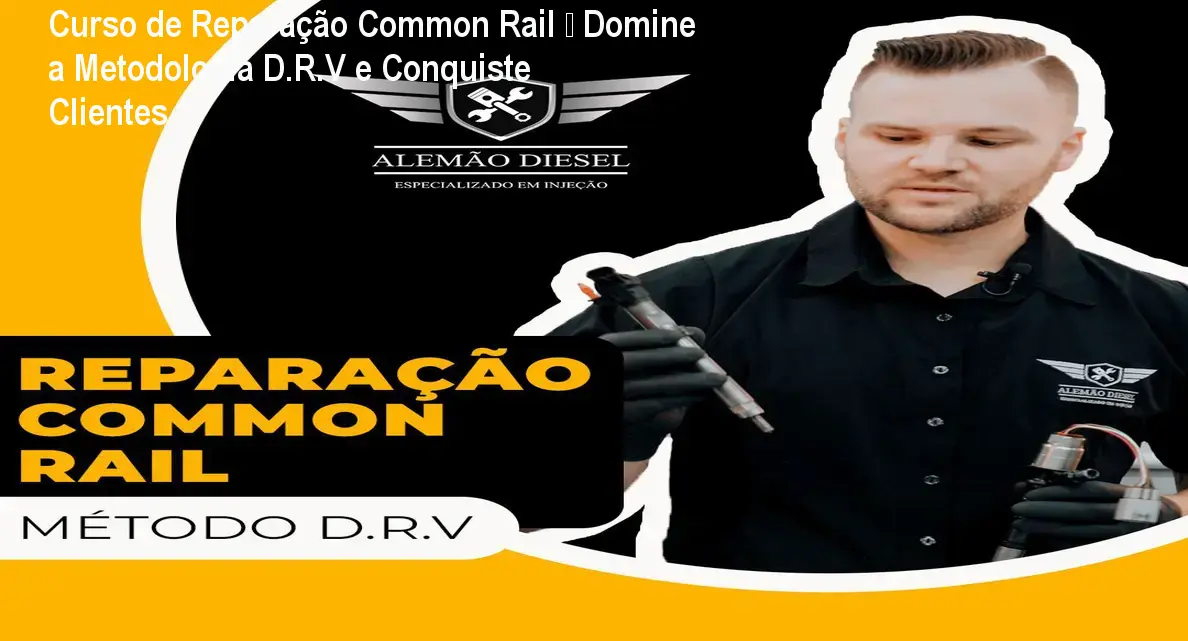 Mecânico praticando reparação de injetor common rail com a metodologia D.R.V do Curso de Reparação Common Rail