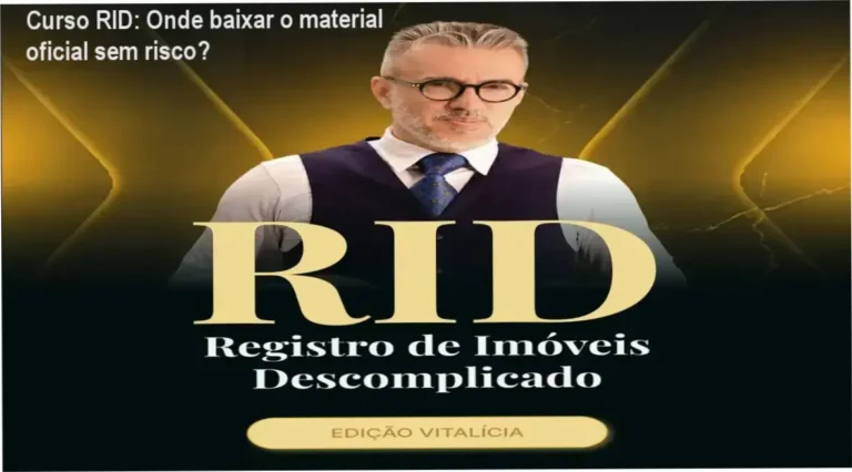 Imagem ilustrando o acesso ao Curso Registro de Imóveis Descomplicado (RID) via download oficial