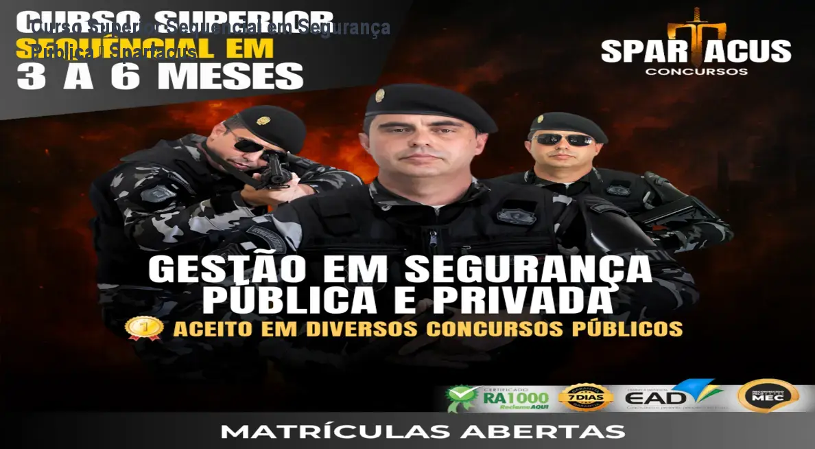Curso Superior Sequencial em Segurança Pública – Spartacus